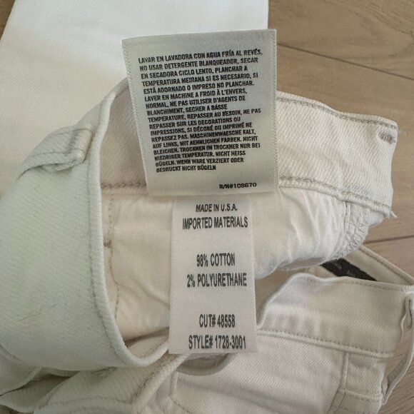 CITIZEN of HUMANITY High Rise Slim Ankle White Jeans - Size 26 - Picture 12 of 14